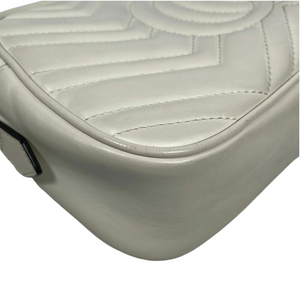 Small Marmont Leather Camera Cream GHW