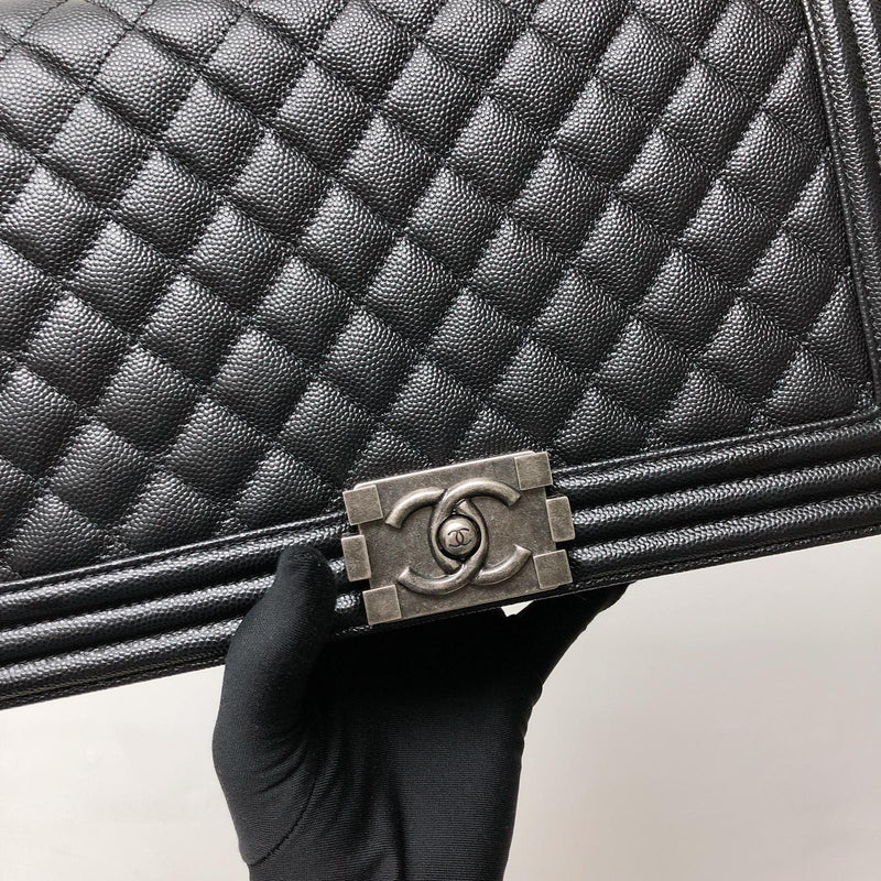 Chanel Medium Tote in Metallic Purple Caviar with Ruthenium Hardware - SOLD