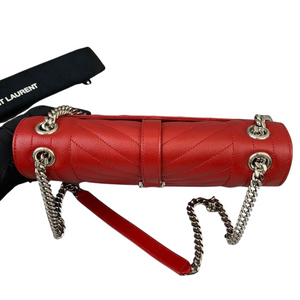 Medium Envelope Grain de Poudre Red GHW