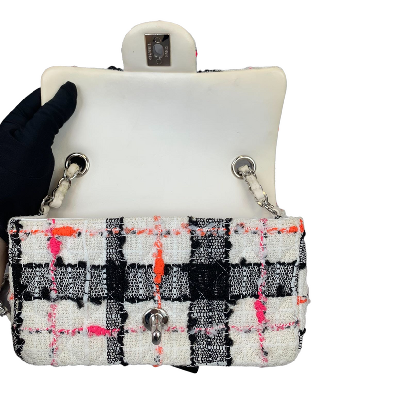 Replica Chanel Tweed Braided Mini Flap Bag AS2495 Gray
