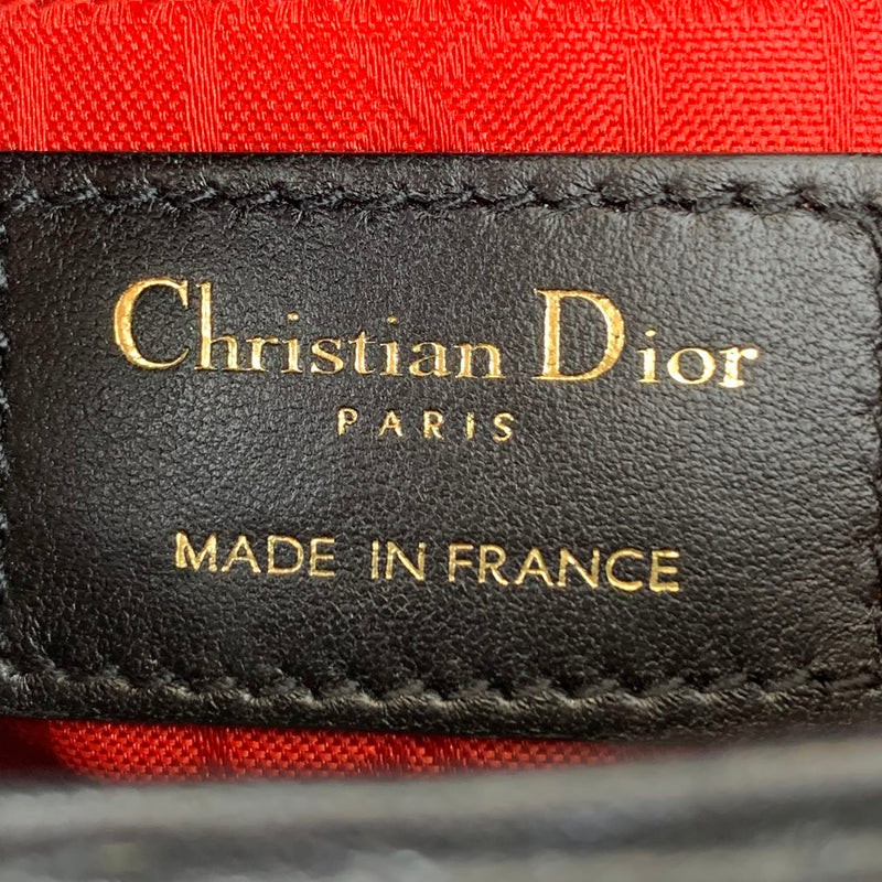 Mini Lady Dior Lambskin Black GHW