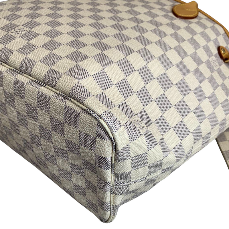 Damier Azur Neverfull MM White GHW