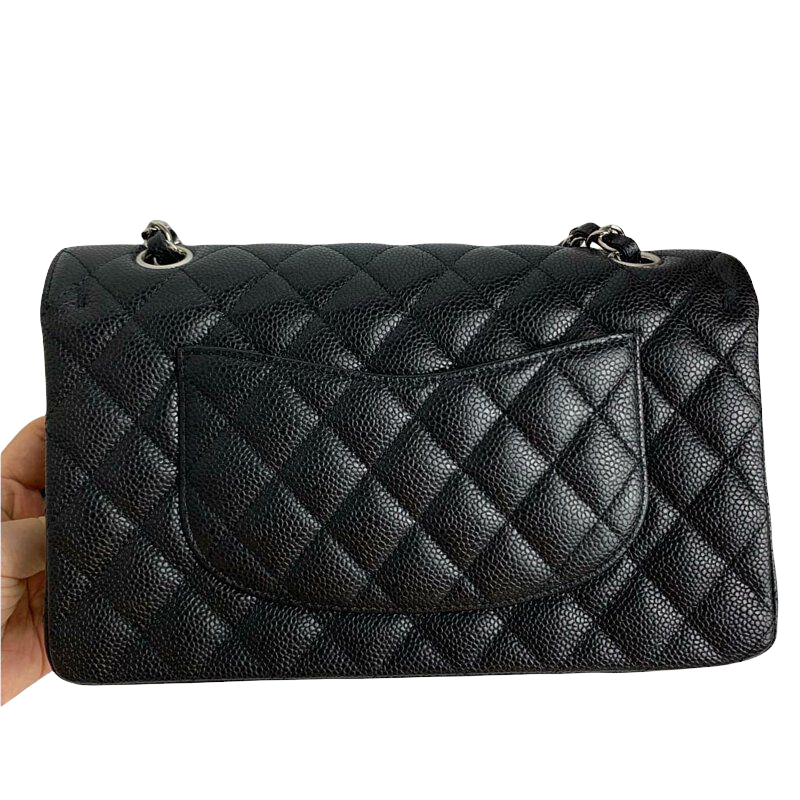 Classic Flap Caviar Medium Black SHW
