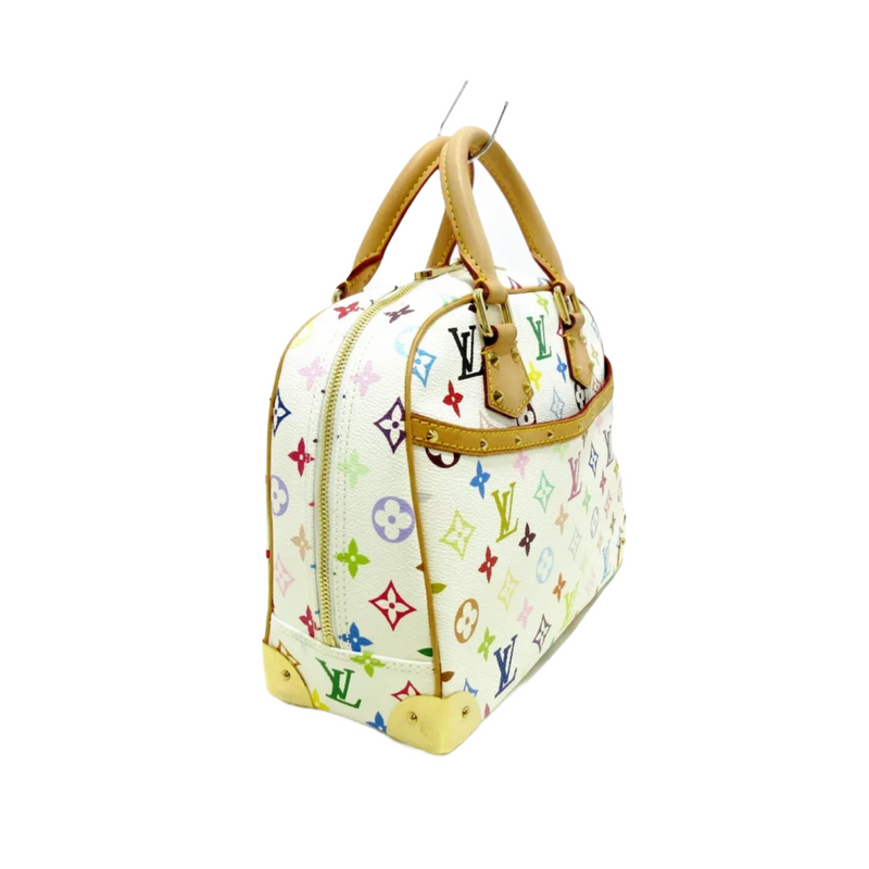 Louis Vuitton White Monogram Multicolore Trouville Bag For Sale at