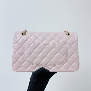 Classic Double Flap Medium Pink lambskin GHW