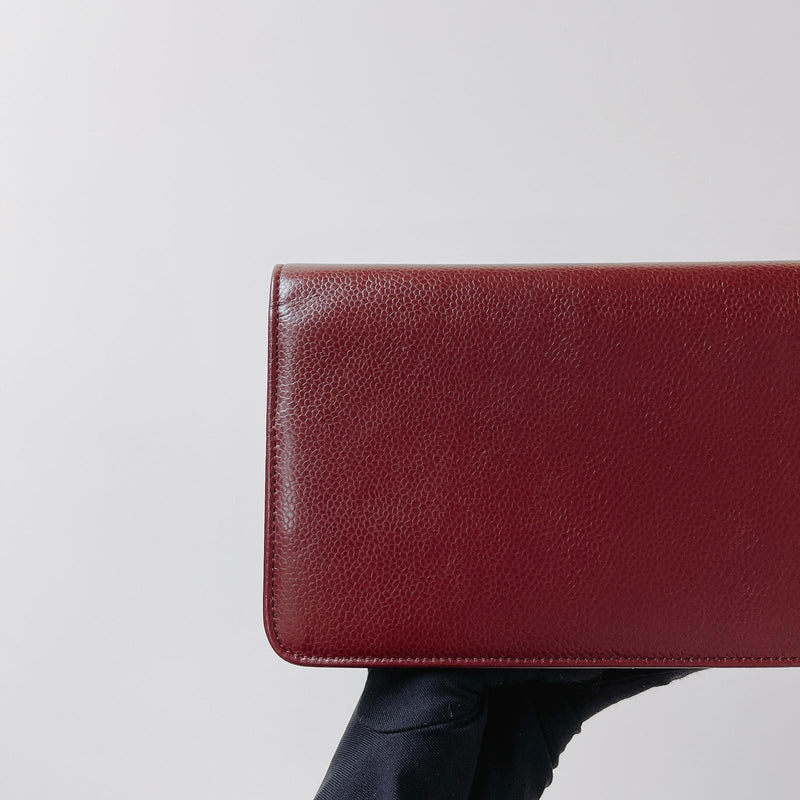 Timeless CC Wallet on Chain Burgundy