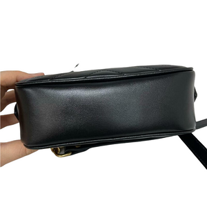GG Marmont Mini Camera Black GHW