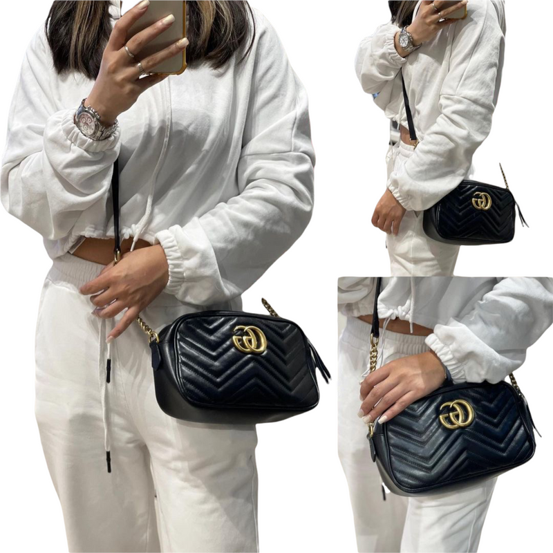 Marmont Leather Camera Small Black GHW