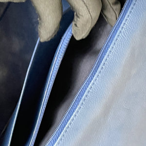 Single Flap Jumbo Washed Caviar Blue SHW