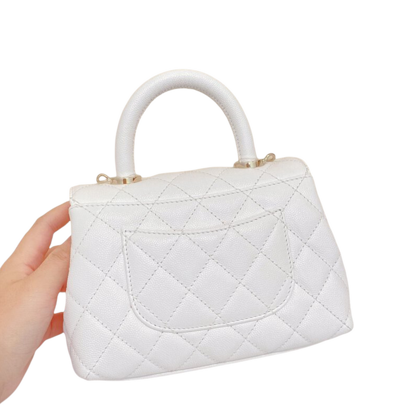 white top handle chanel