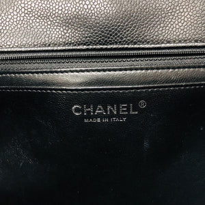 Single Flap Classic Jumbo in Black Caviar with SHW