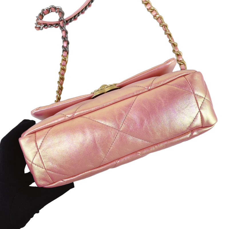 Small Chanel 19 Quilted Flap Bag MHW