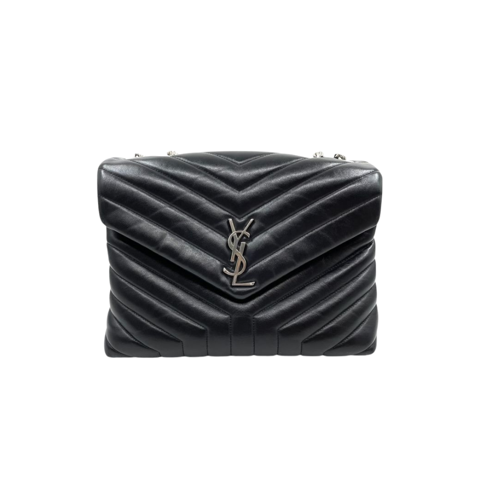 Medium Lou Lou Y Quilted Calfskin Black SHW