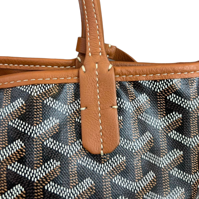 Goyard Mini Anjou Tote Bag in Chevroches Calfskin and Goyardine