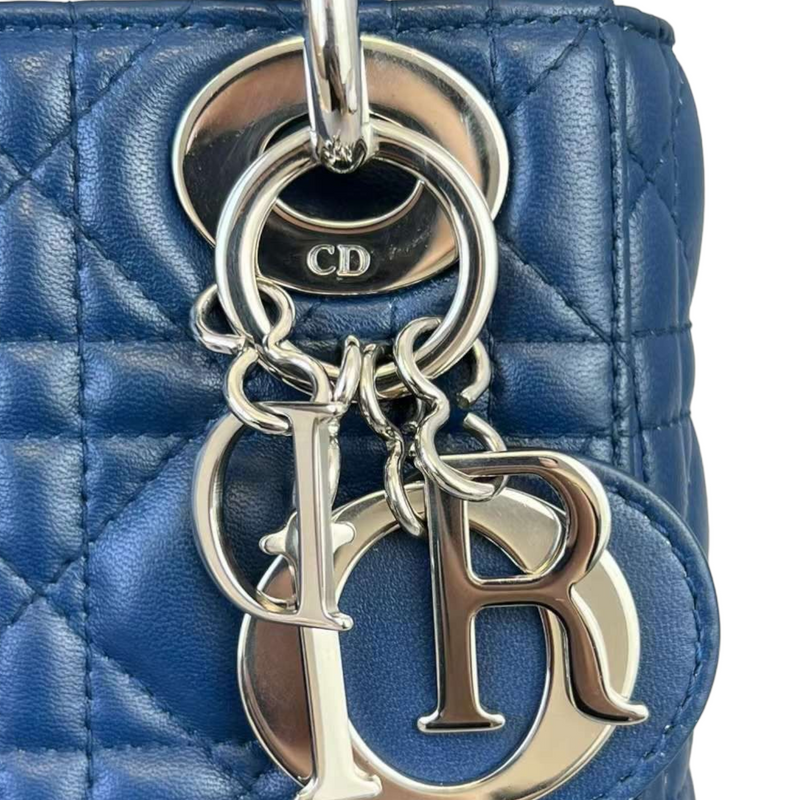 Mini Lady Dior Lambskin Blue SHW