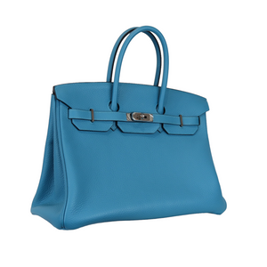 Birkin 35 Turquoise Clemence PHW