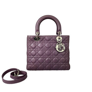 Medium Lady Dior Lambskin Purple SHW