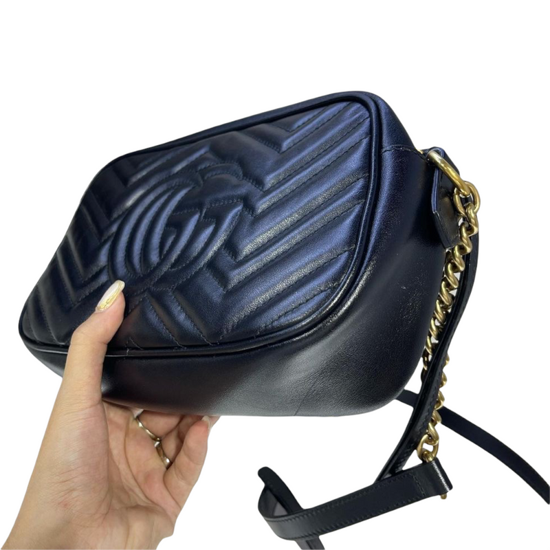 Marmont Leather Camera Small Black GHW