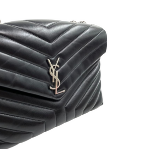 Medium Lou Lou Y Quilted Calfskin Black SHW