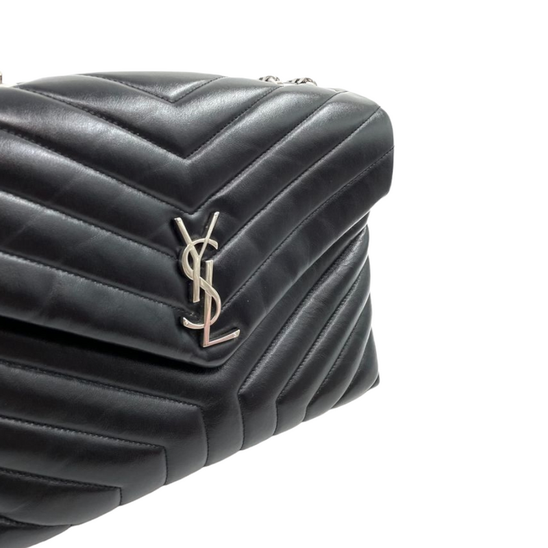 Medium Lou Lou Y Quilted Calfskin Black SHW