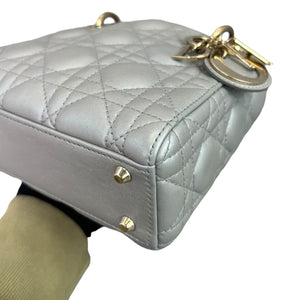 Mini Lady Dior Pearl Grey GHW