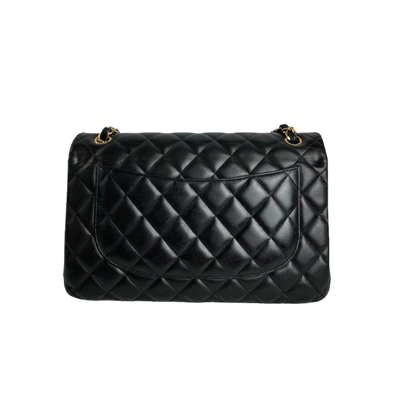Jumbo Classic Double Flap Lambskin Black GHW