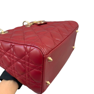 Lady Dior Medium Lambskin Burgundy GHW
