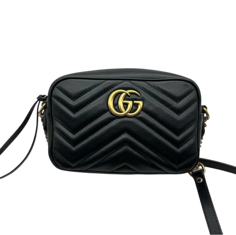 GG Marmont Mini Camera Black GHW