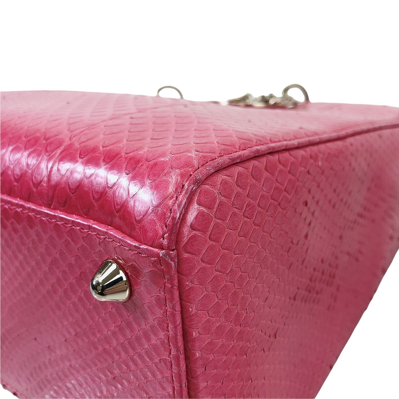 Lady Dior Large Snakeskin Pink LGHW