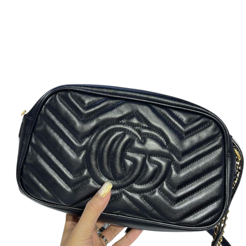 Marmont Leather Camera Small Black GHW