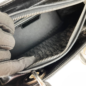 Lady Dior Medium Patent Black SHW