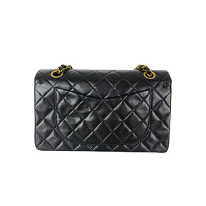 Vintage Classic Double Flap Bag Lambskin Small Black GHW