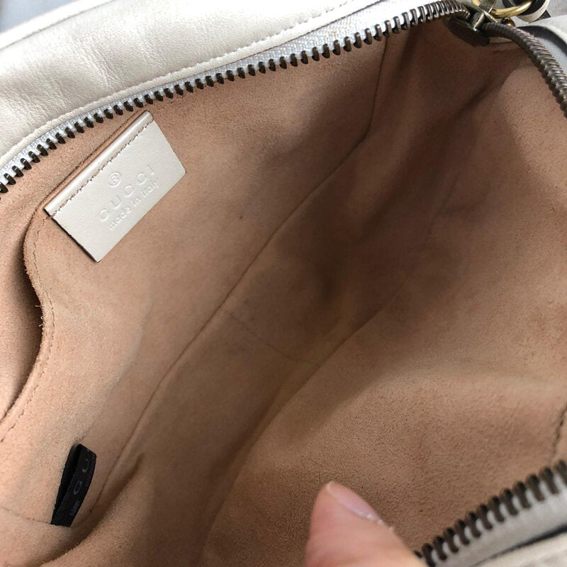 GG Marmont Mini Camera White GHW