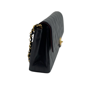 Circle Lock Flap CC Lambskin Black GHW
