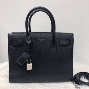 Baby Sac De Jour in Black Grained Leather