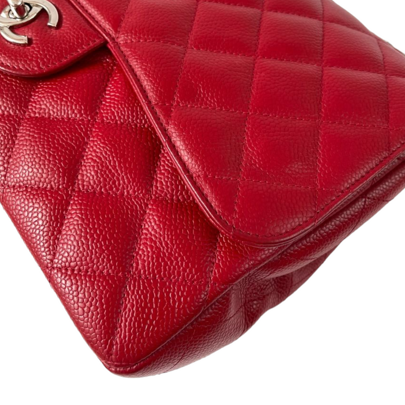 Single Flap Jumbo Caviar Red SHW