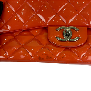 Double Flap Maxi Patent Coral SHW