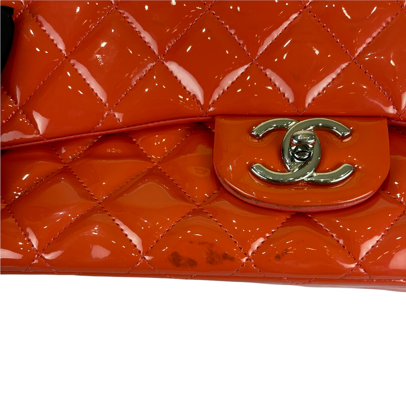 Double Flap Maxi Patent Coral SHW