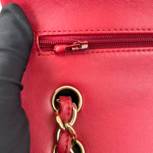 Chanel Double Flap Jumbo Lambskin Red GHW