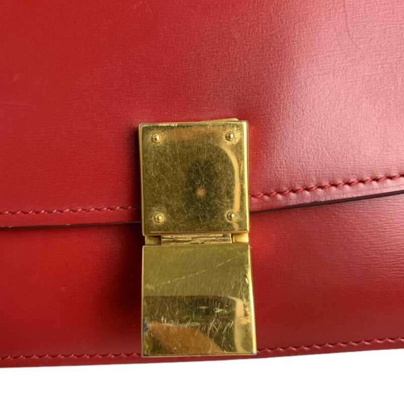 Classic Box Mini Smooth Calfskin Red GHW