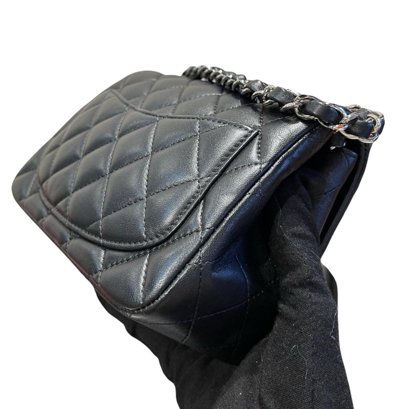 Classic Flap Square Mini Lambskin Black SHW