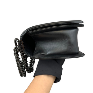 Boy Old Medium Calfskin Black BHW