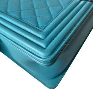 New Medium Boy Leather Blue RHW