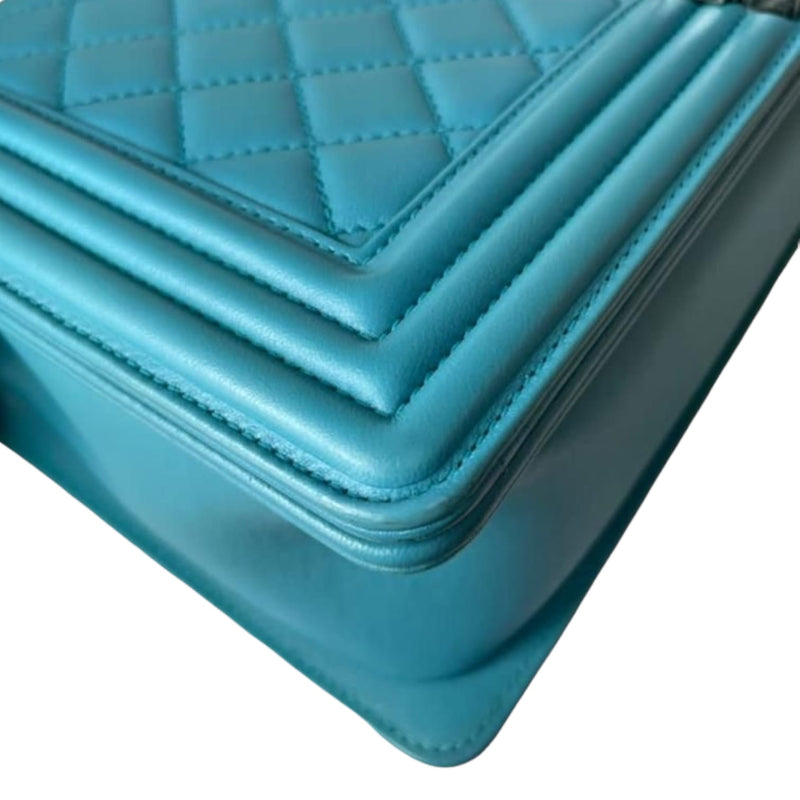 New Medium Boy Leather Blue RHW