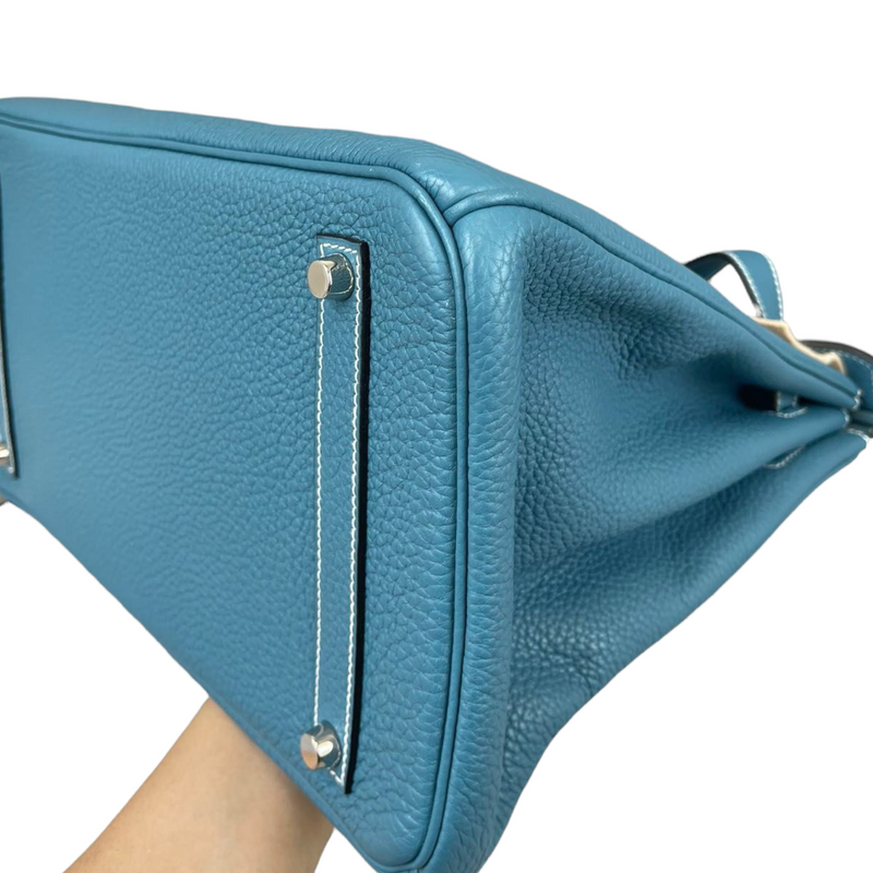 Birkin 35 Blue Jean Clemence PHW