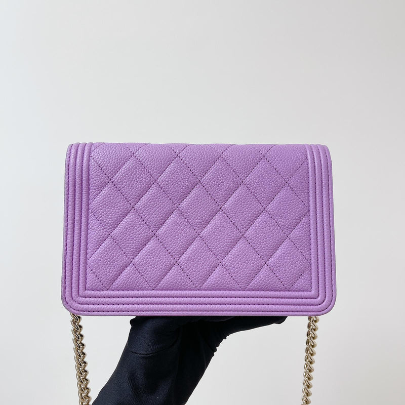 Boy Wallet on Chain Caviar Lilac LGHW