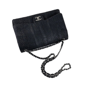 Maxi Double Flap Python Black RHW