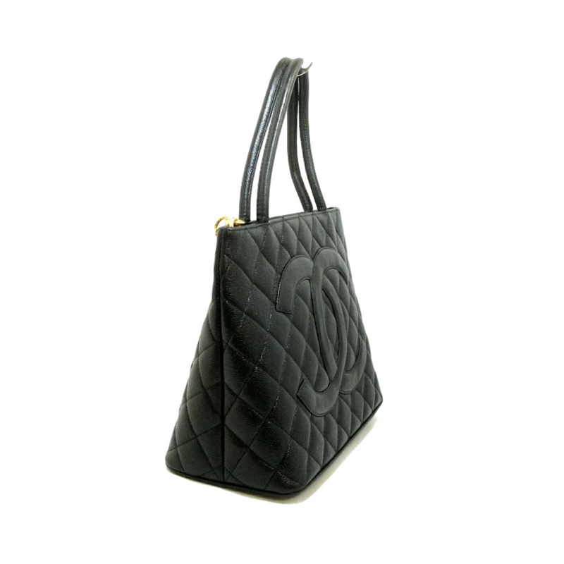 Medallion tote Caviar GHW Black