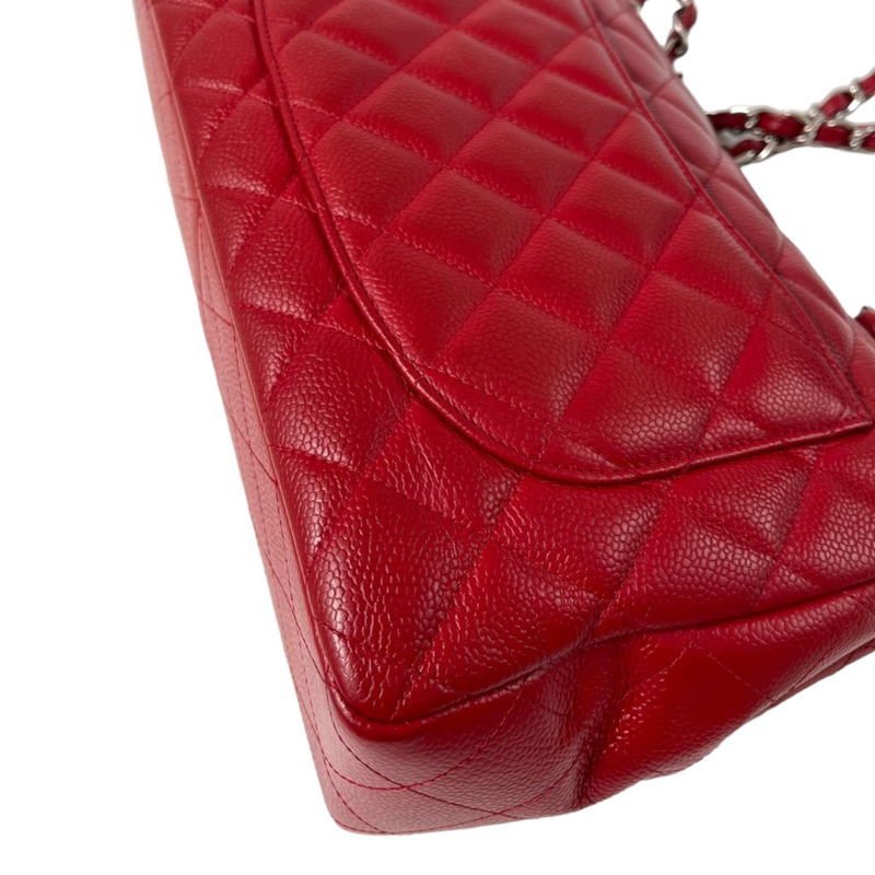 Single Flap Jumbo Caviar Red SHW