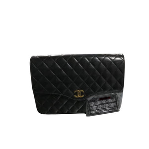 Vintage Flap Lambskin Black GHW